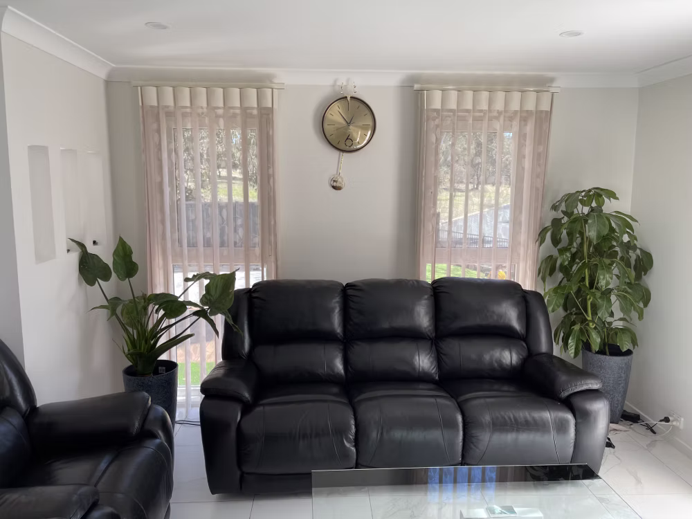 Modern vertical drapes for sliding doors