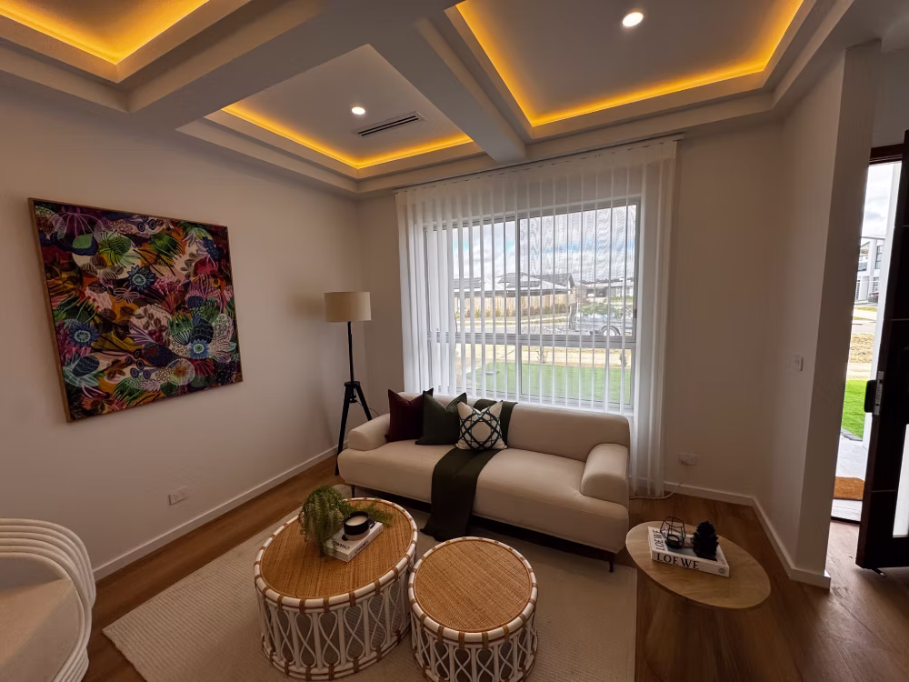 Elegant vertical drapes for living rooms