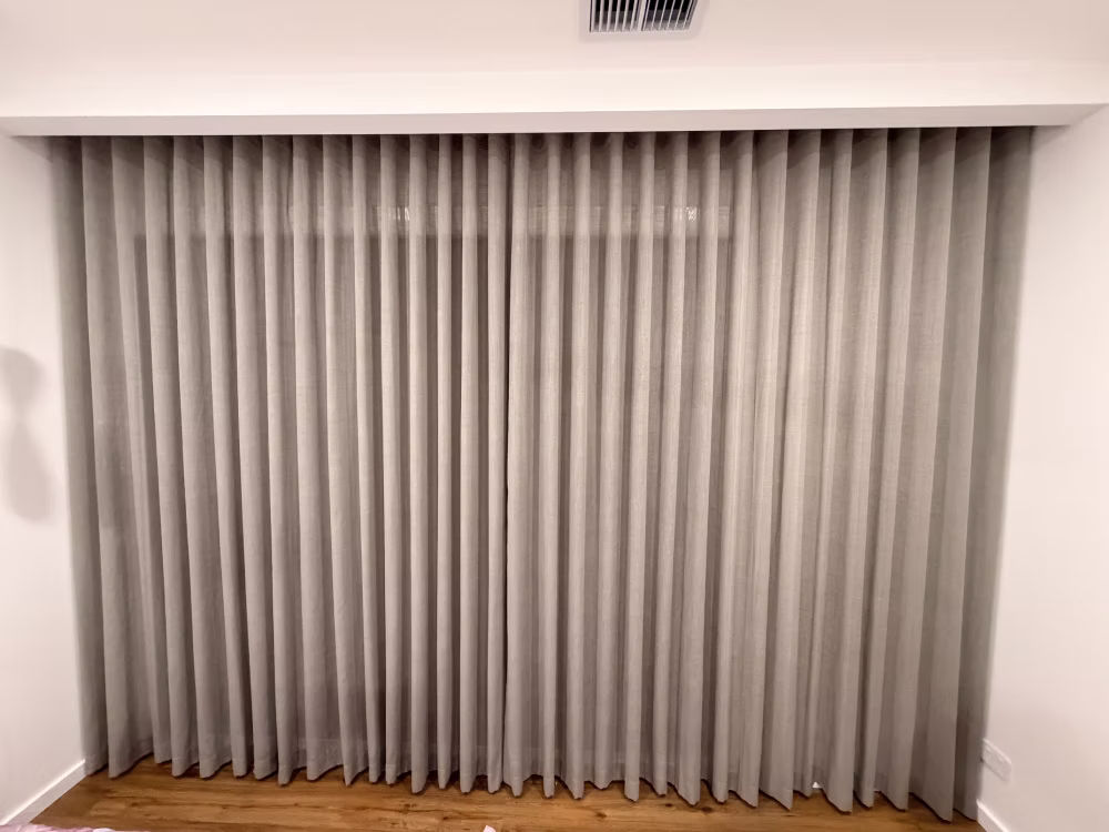 Double curtains with sheer and blockout layers