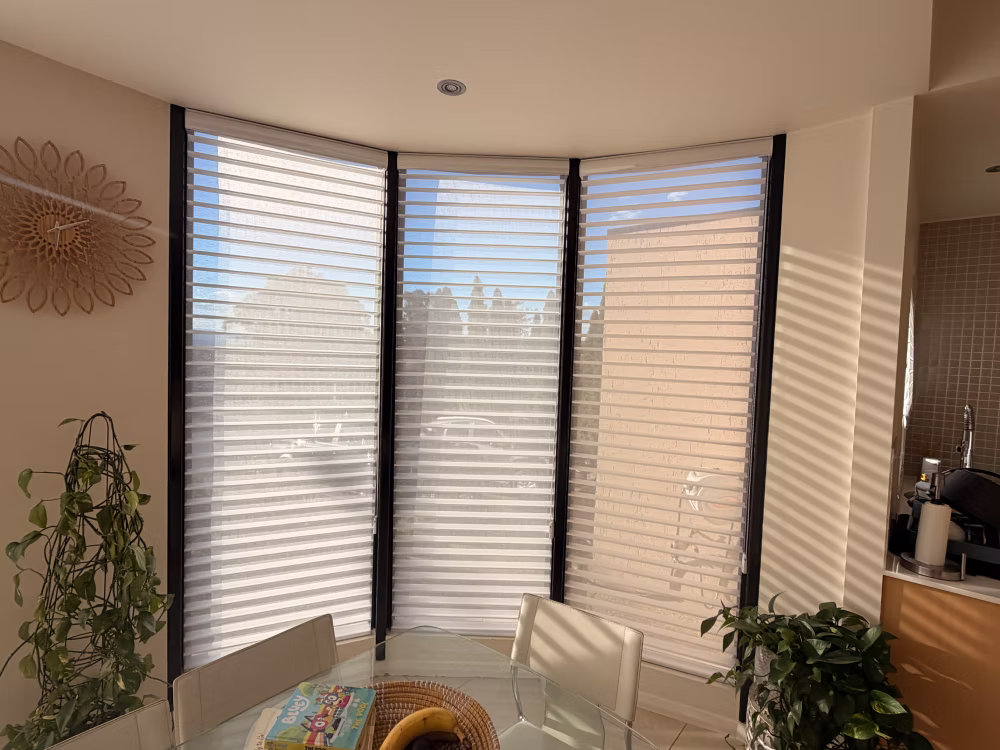 Elegant roller blinds for bedroom windows
