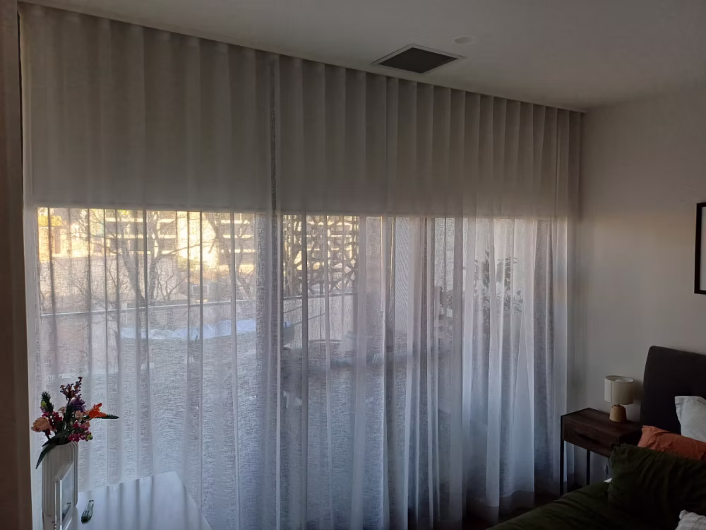 Floor to ceiling sheer curtains