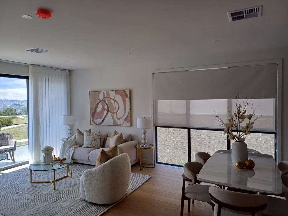 Vertical drapes for privacy and glare reduction